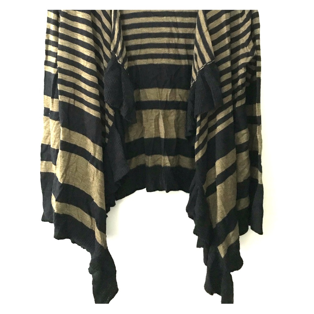 Kensie Black & Green Drapey Sweater